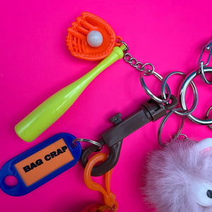 Bag Crap - Leggy Pom Pom Monster Gromit and Disco Ball Keychain and Charm Pack