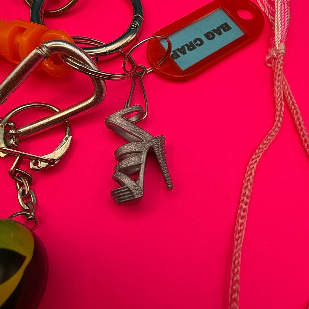 Plush Chick Alien Barbie Heel Vintage Keychain & Charm Pack