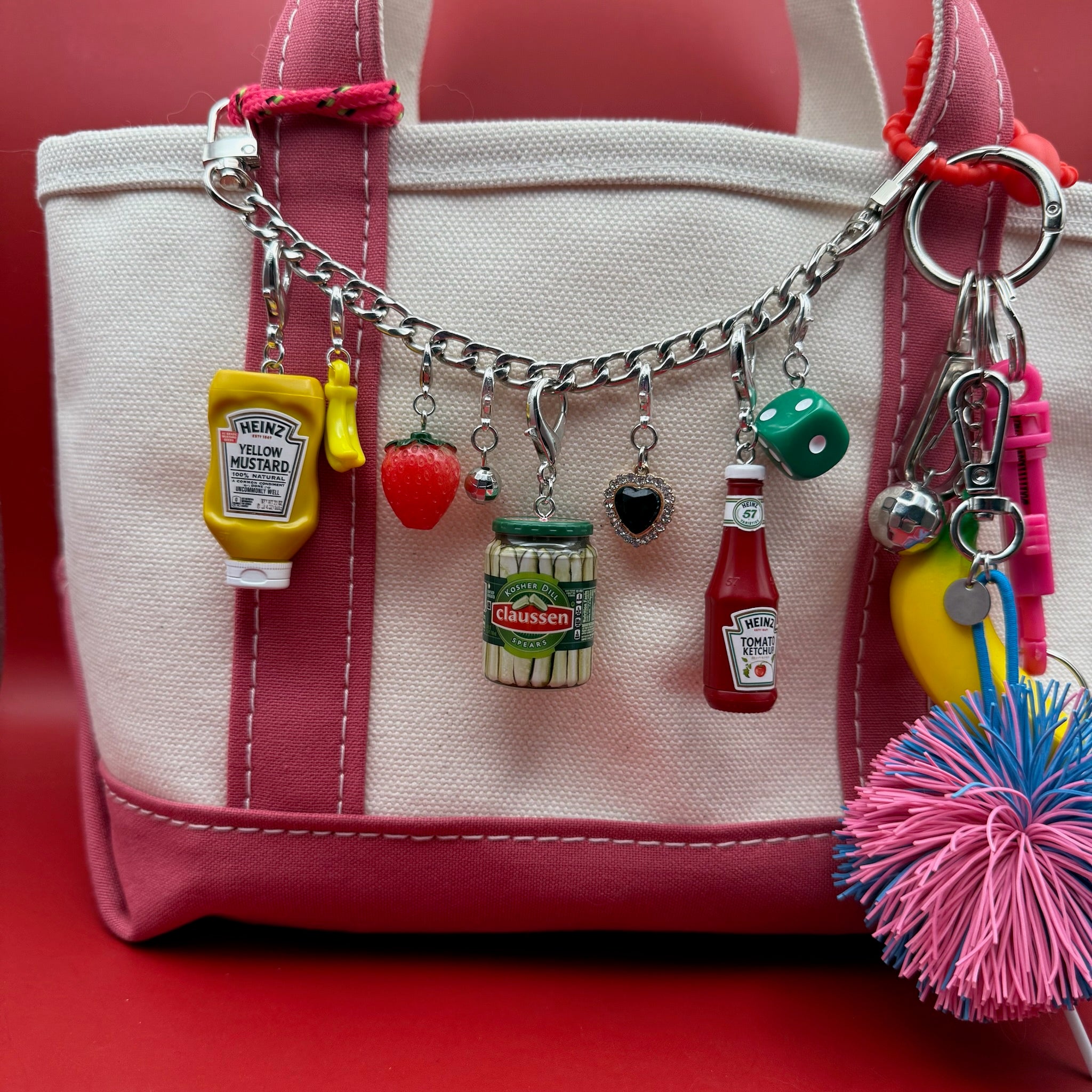 Mini Heinz Tomato Ketchup -  vintage keychain vintage charms for bag nostalgia vintage keychains y2k collectible - Bag Crap