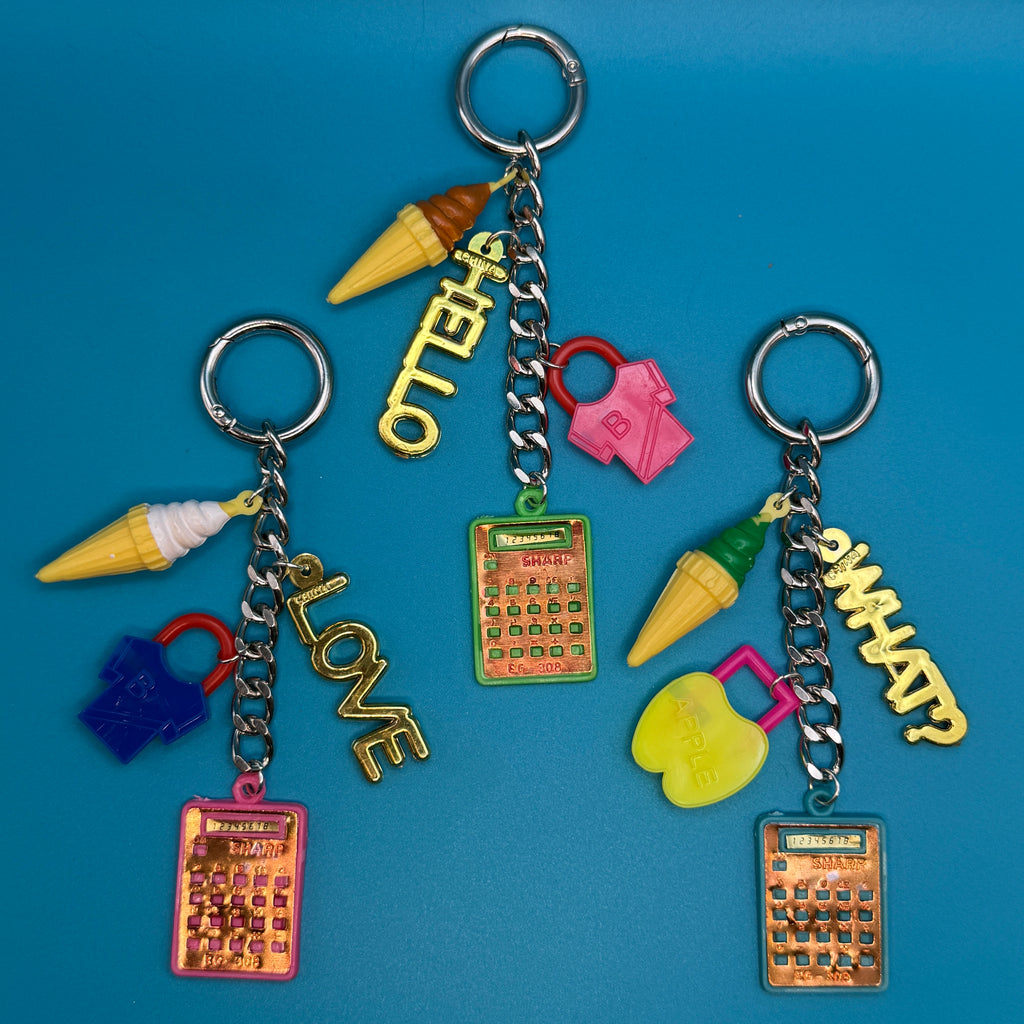 Vintage Calculator & Ice Cream Charm Chains: You Pick