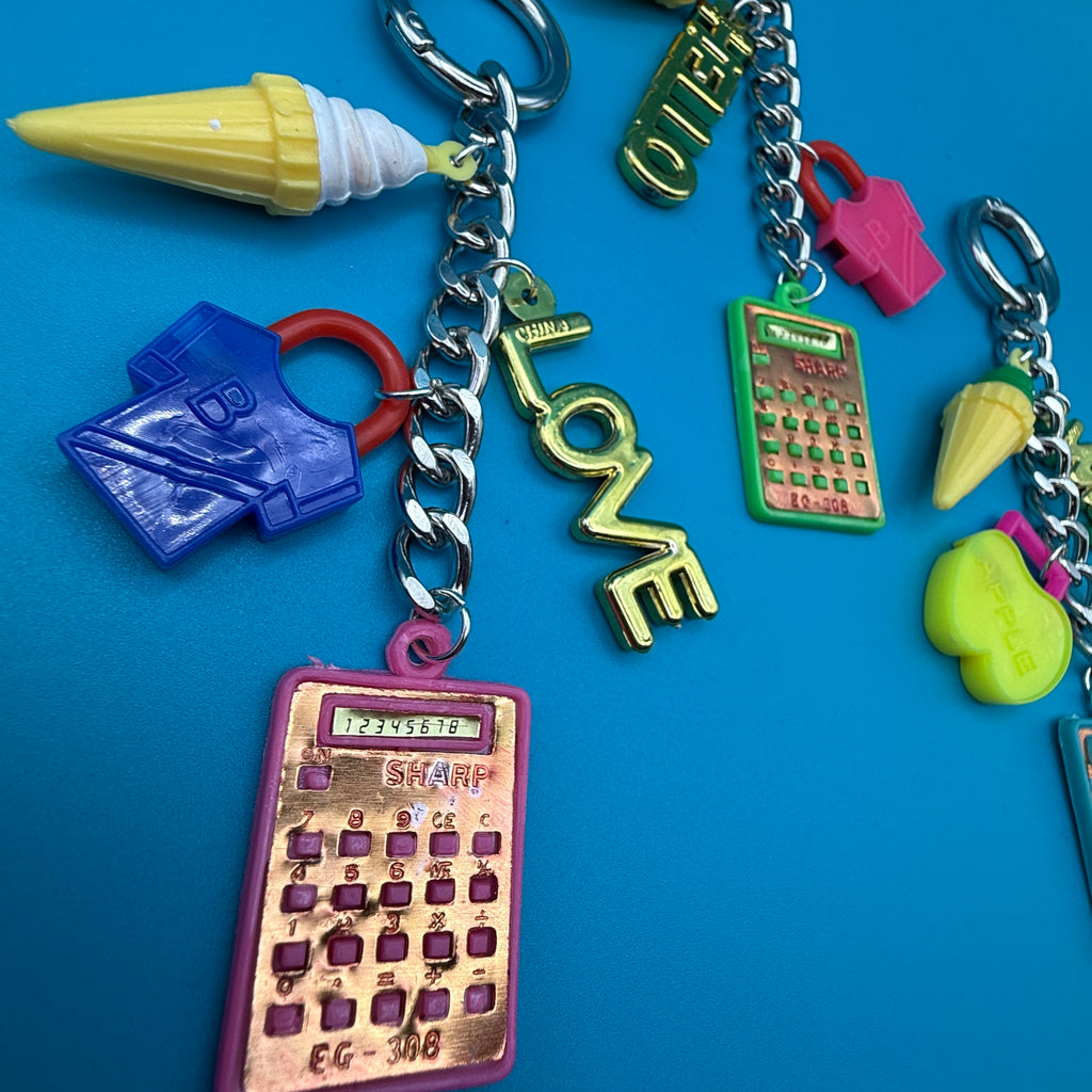 Vintage Calculator & Ice Cream Charm Chains: You Pick
