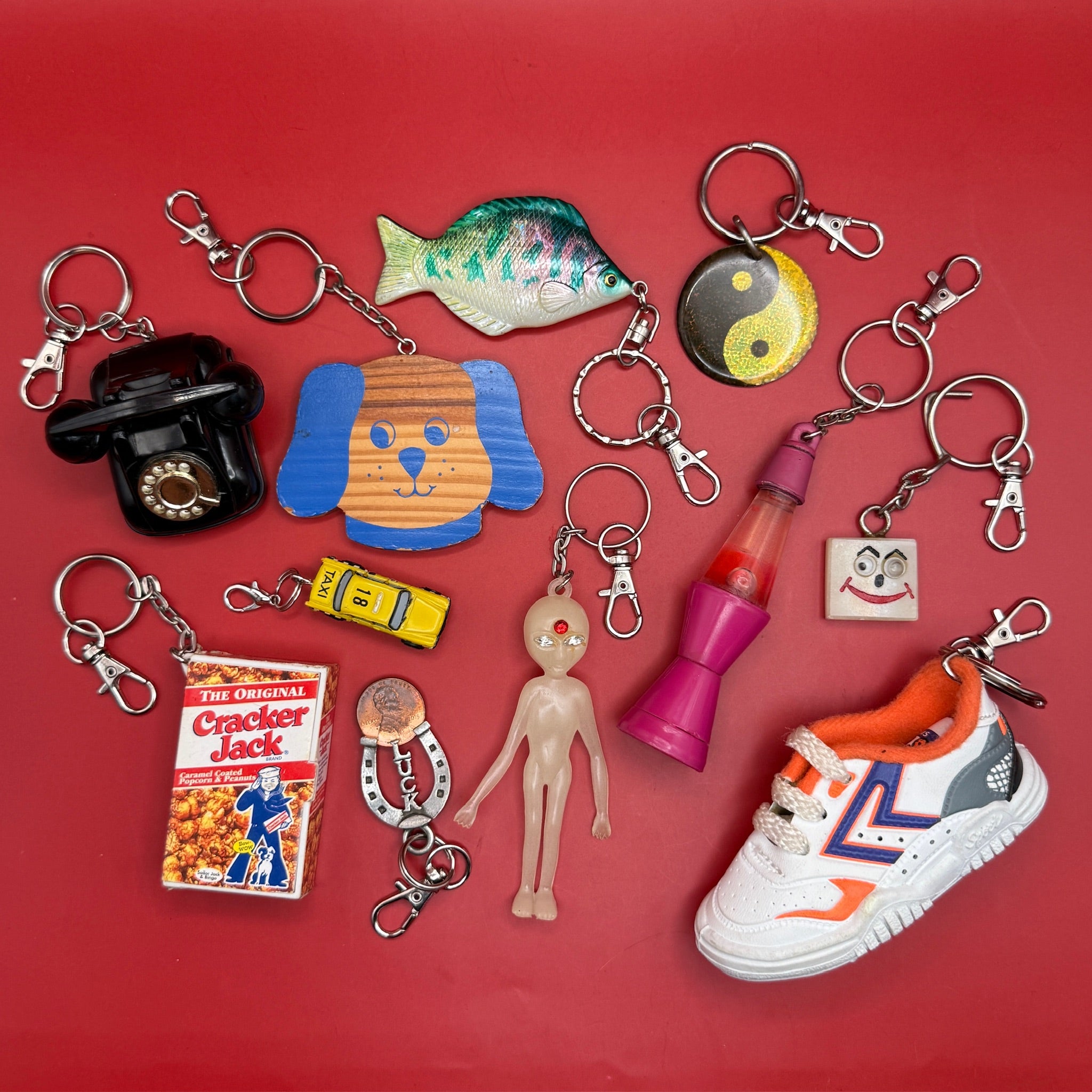 1970s-1990s  s &  s: Lava Lamp, Alien -  vintage keychain vintage charms for bag nostalgia vintage keychains y2k collectible - Bag Crap