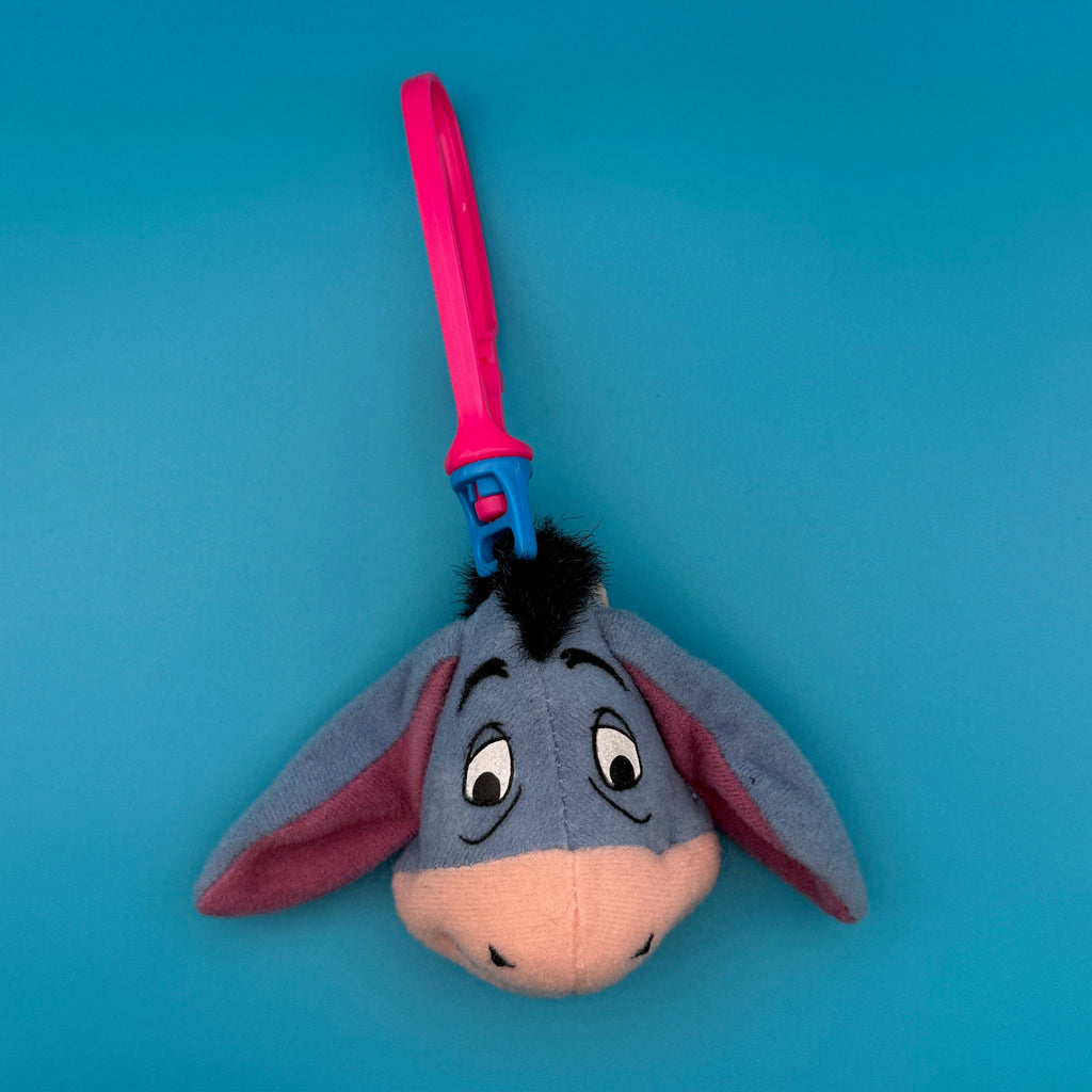 Vintage Eeyore Head Plushie Bag Charm