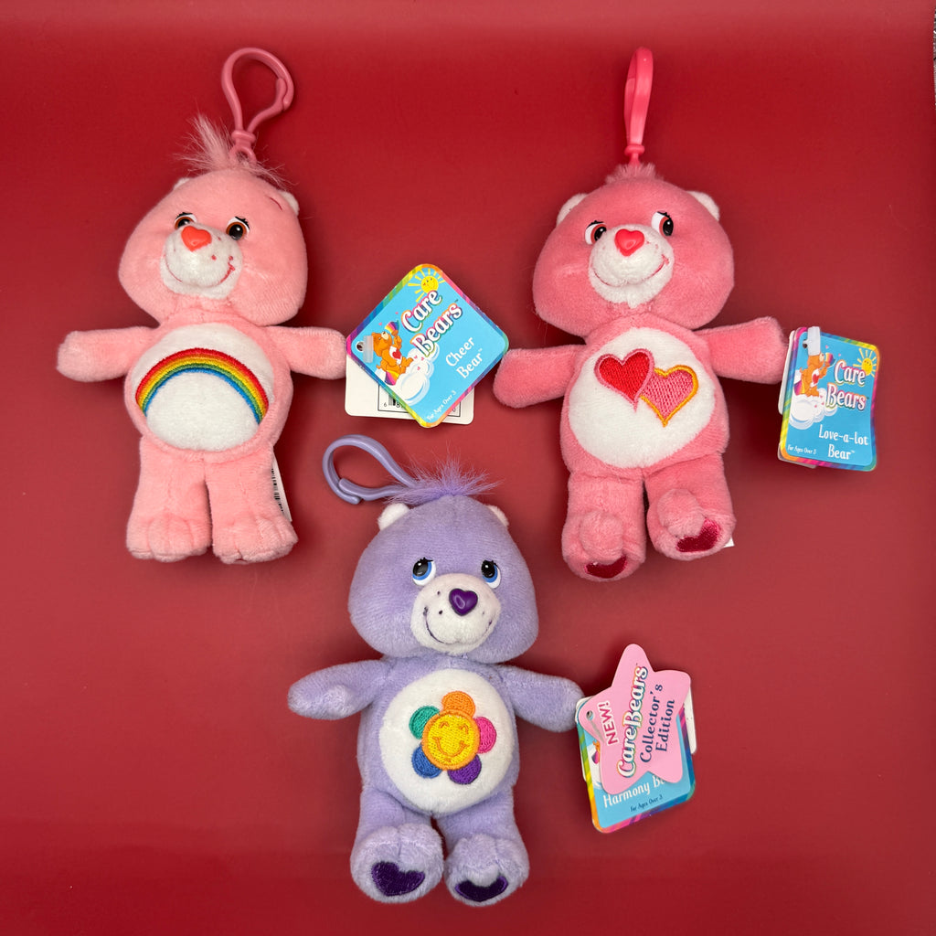 Vintage Deadstock Y2K Plush Care Bear Bag Charms: You Pick