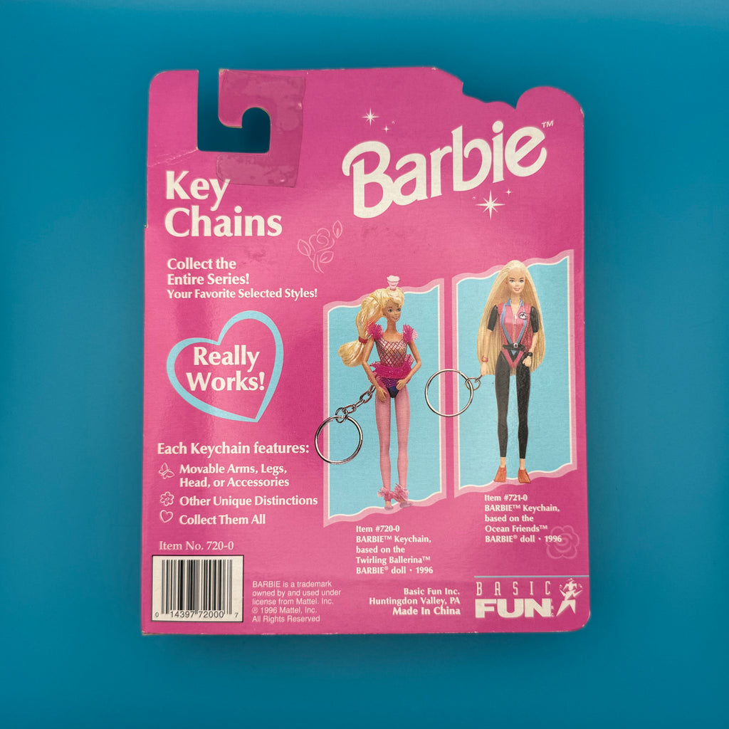 NIB 90s Vintage Keychain: Twirling Ballerina Barbie Doll