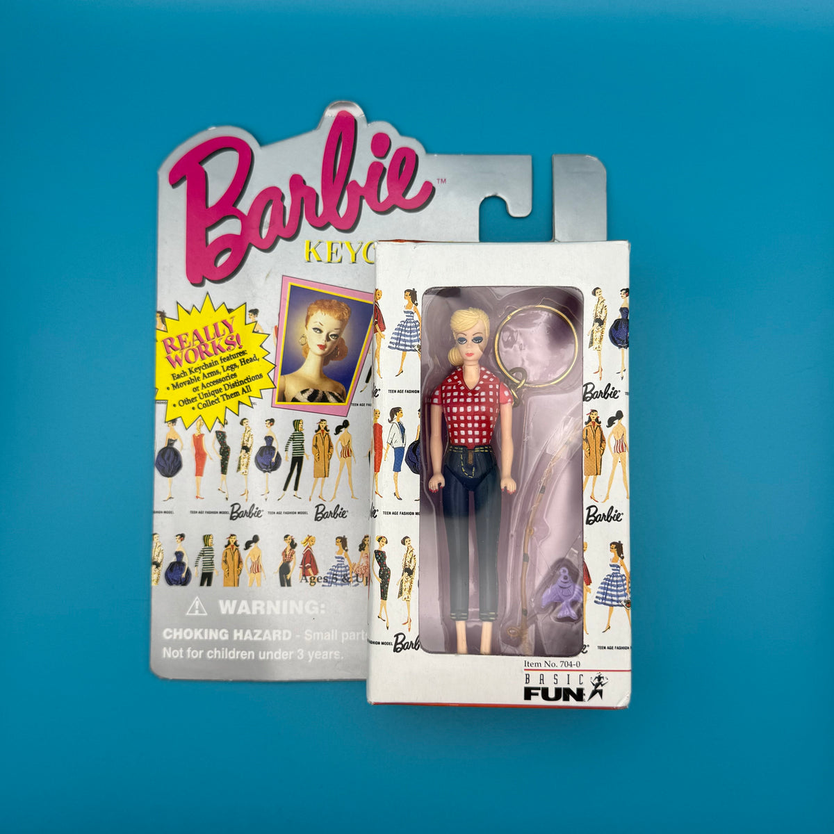NIB 90s  : Picnic Barbie - barbie doll toy pink rare vintage keychain vintage charms for bag nostalgia vintage keychains y2k collectible - Bag Crap