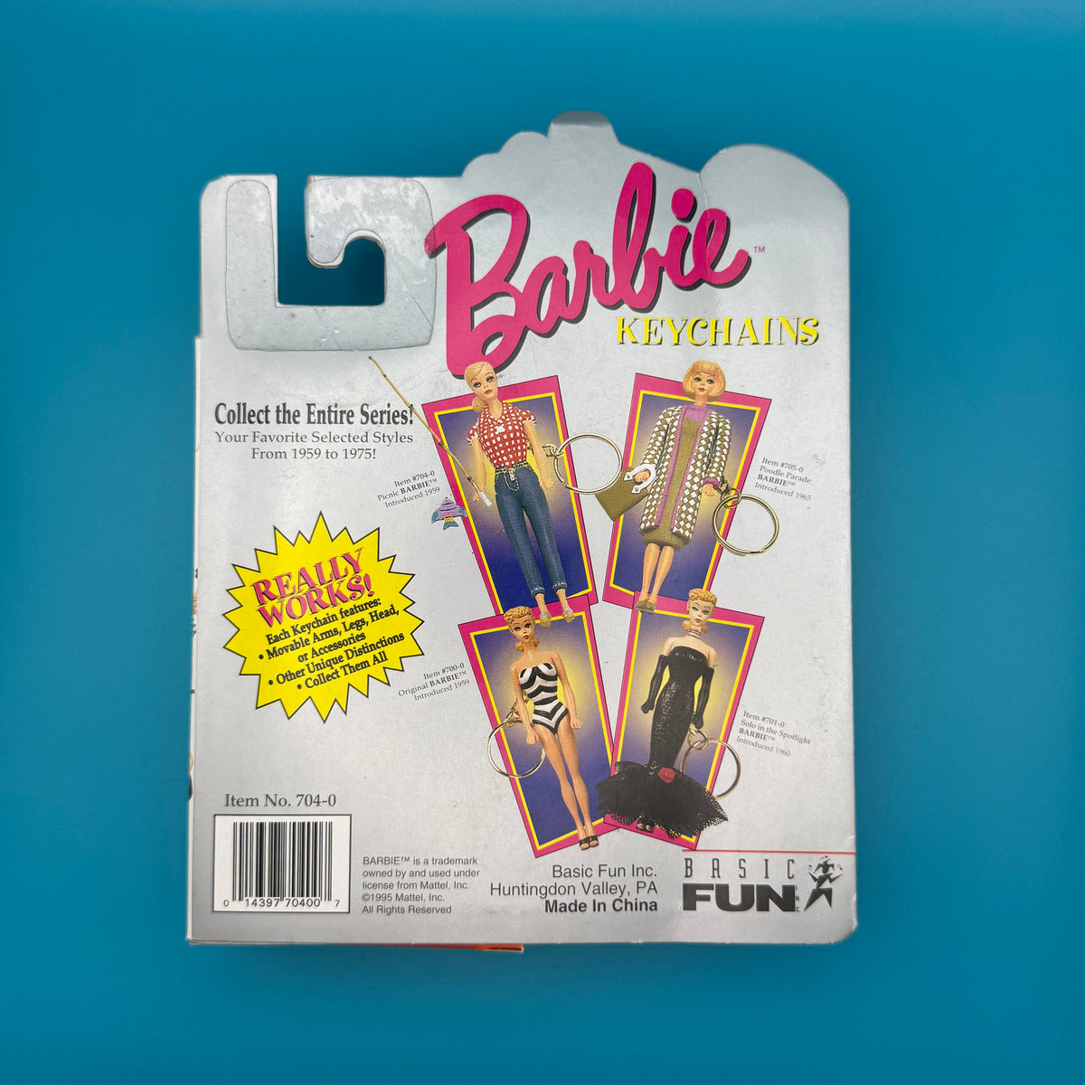 NIB 90s  : Picnic Barbie - barbie doll toy pink rare vintage keychain vintage charms for bag nostalgia vintage keychains y2k collectible - Bag Crap