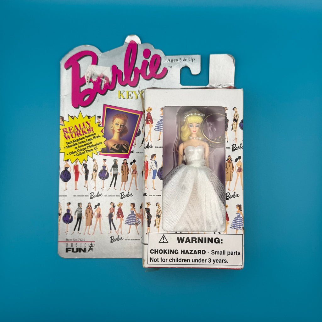 NIB 90s Vintage Keychain: Wedding Day Barbie