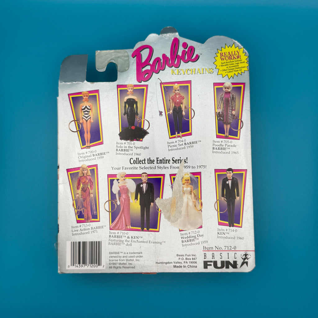 NIB 90s Vintage Keychain: Wedding Day Barbie