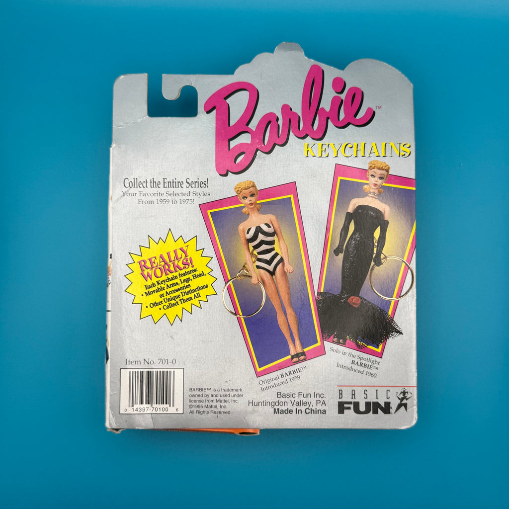 NIB 90s Vintage Keychain: Blonde Original Barbie