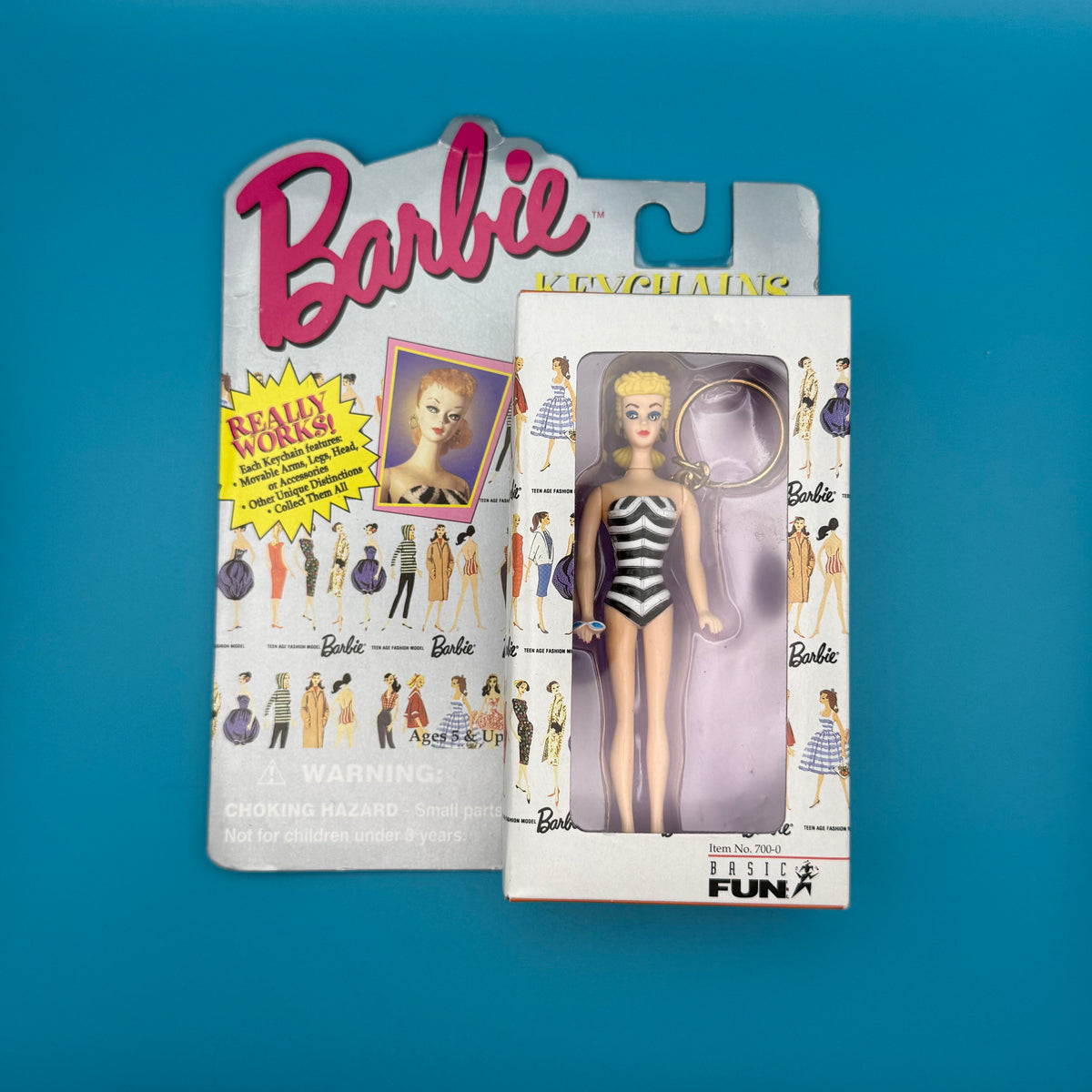 NIB 90s  : Blonde Original Barbie - barbie doll toy pink rare vintage keychain vintage charms for bag nostalgia vintage keychains y2k collectible - Bag Crap