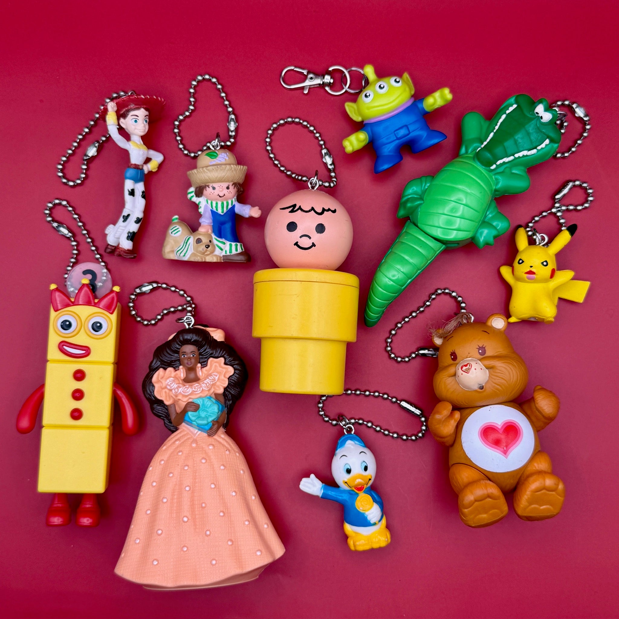 1980s-2000s Toy  s - Toy Story, Barbie - barbie doll toy pink rare vintage keychain vintage charms for bag nostalgia vintage keychains y2k collectible - Bag Crap