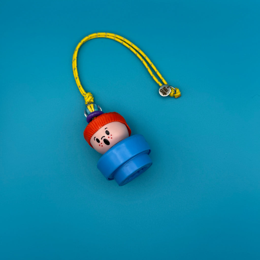 Vintage 1990 Fisher Price Chunkies Yellow Paracord Bag Charm