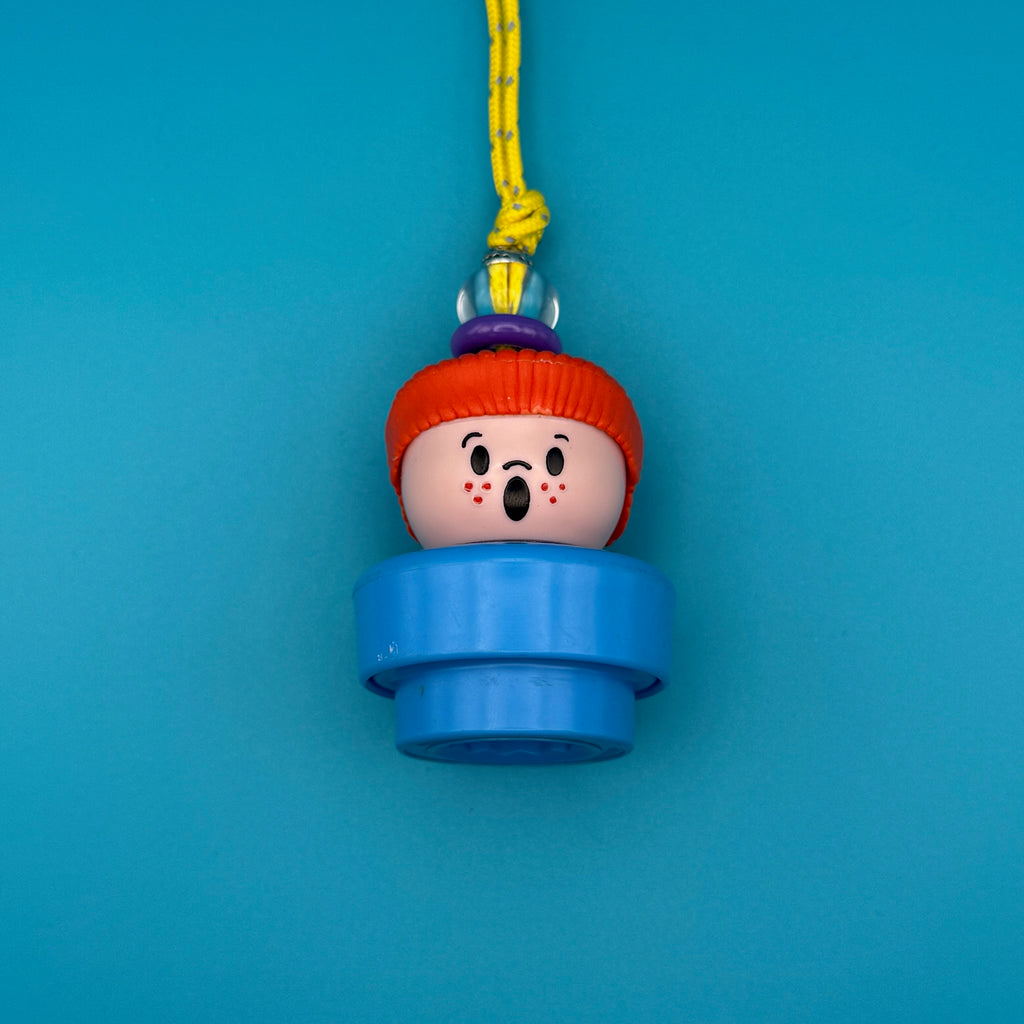 Vintage 1990 Fisher Price Chunkies Yellow Paracord Bag Charm