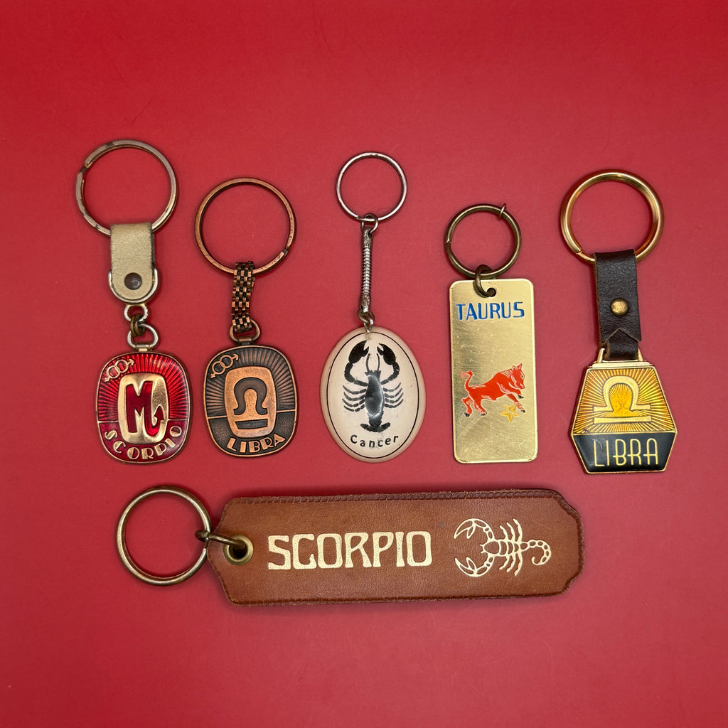 Vintage Horoscope Star Sign Keychains