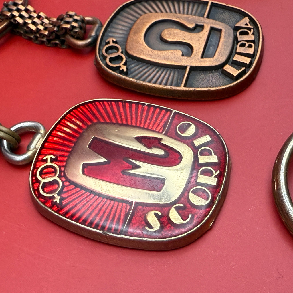 Vintage Horoscope Star Sign Keychains