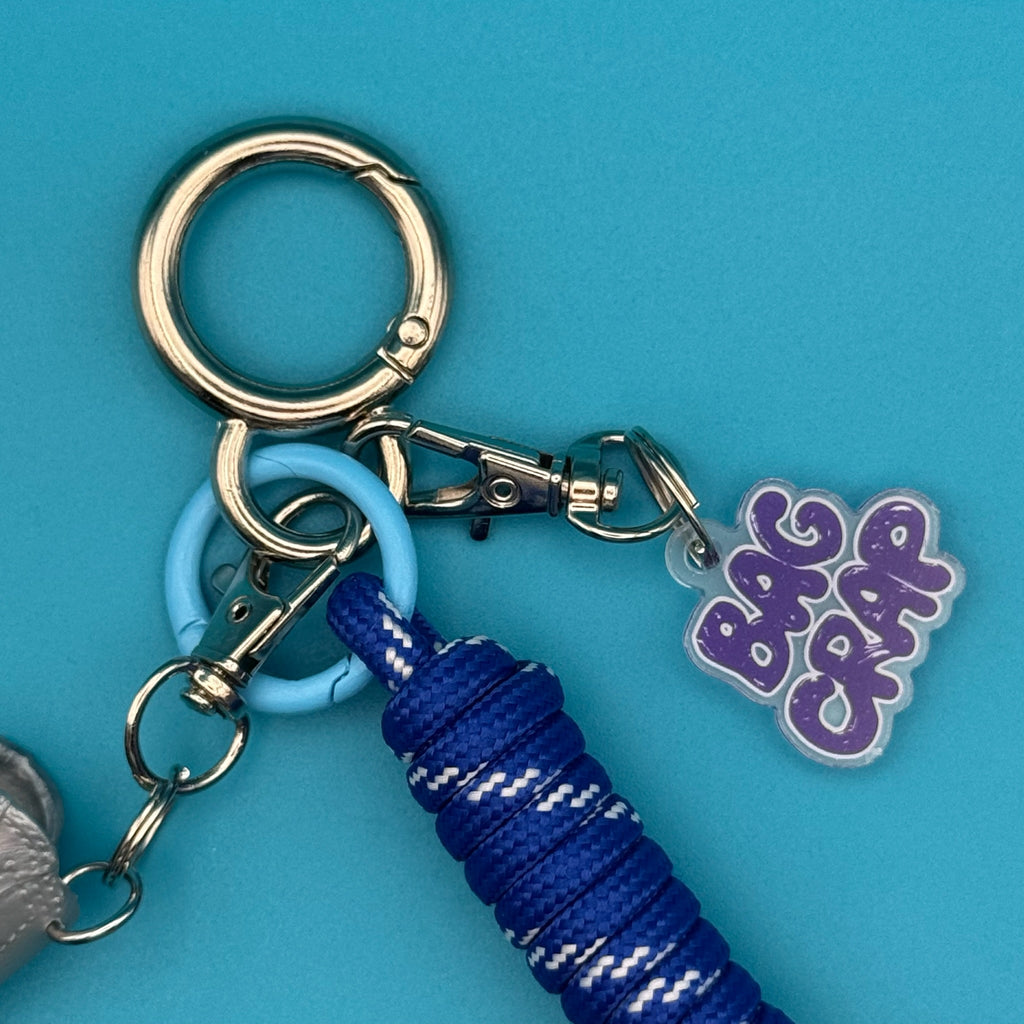 Mini Cowboy Boot Royal Blue Paracord Bag Charm