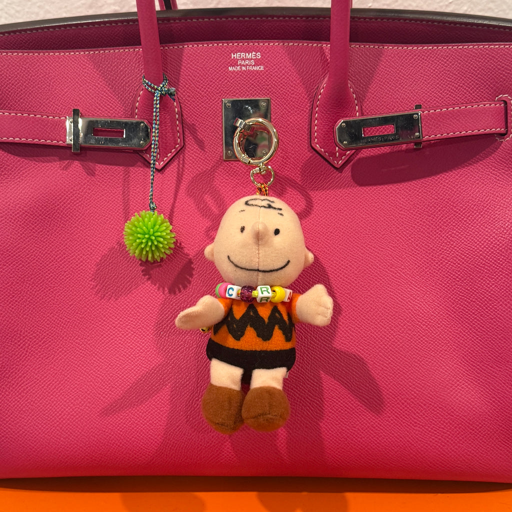 Vintage Charlie Brown Charm Necklace Plush Bag Charm