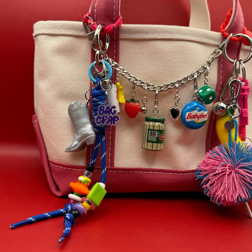 Mini Cowboy Boot Royal Blue Paracord Bag Charm