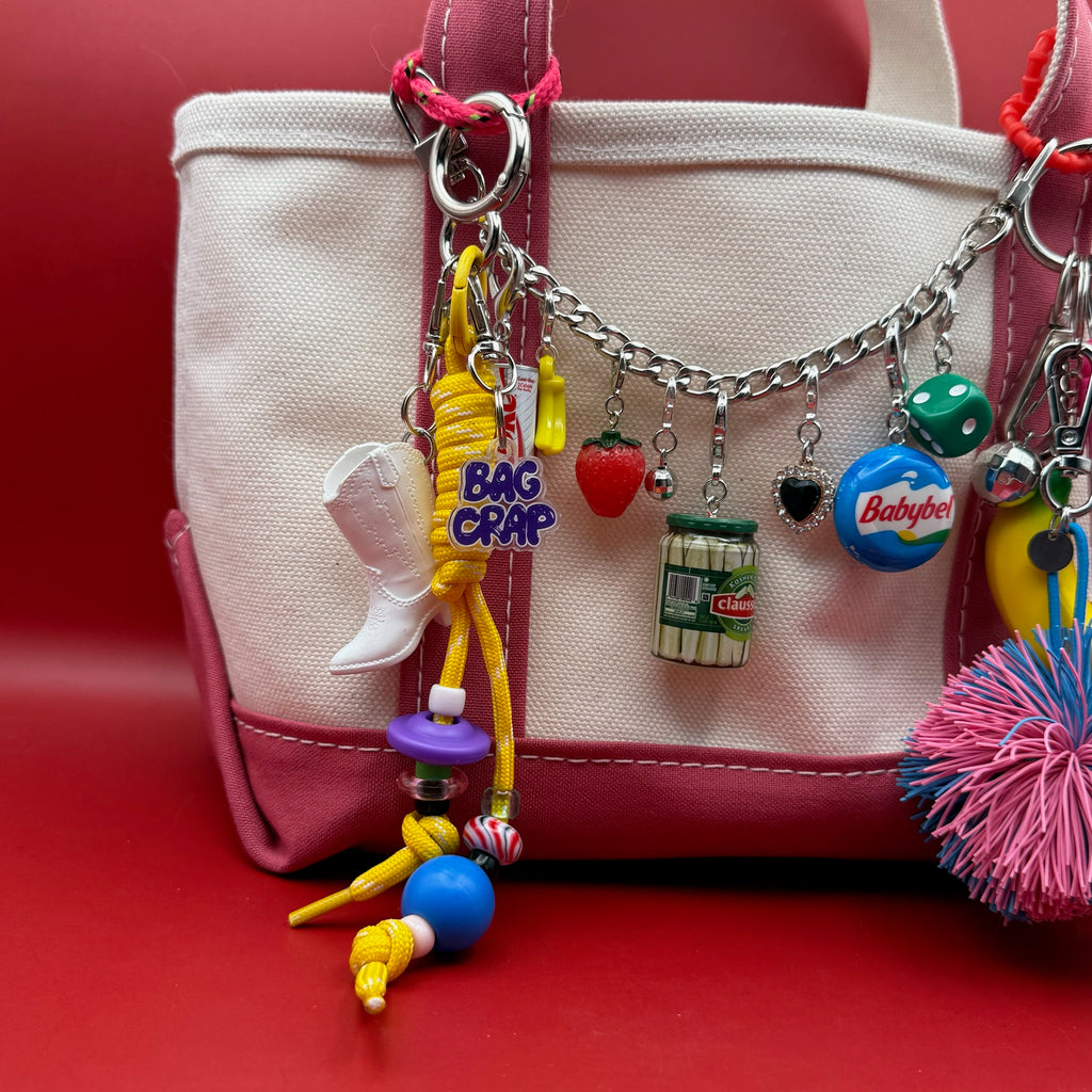 Mini Cowboy Boot Yellow Paracord Bag Charm