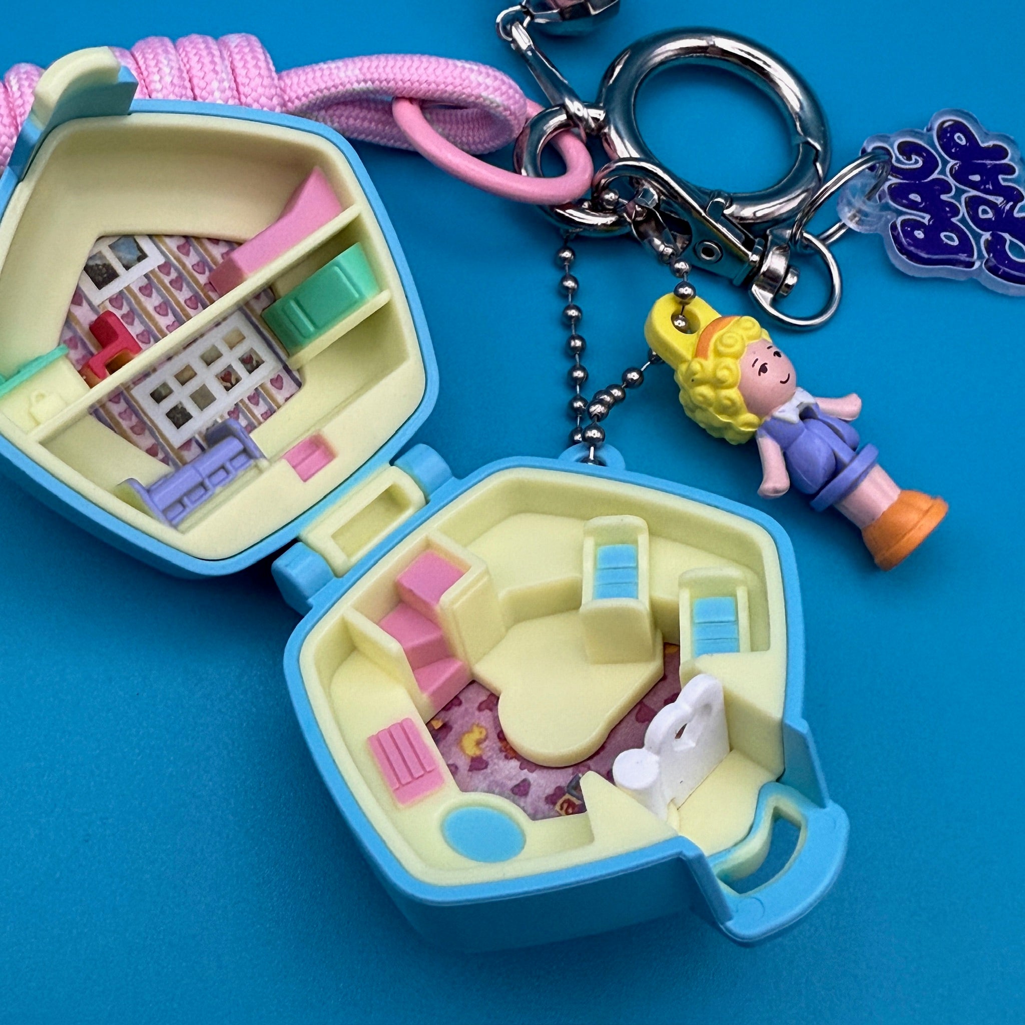 Retro Polly Pocket Paracord   Pack - vintage bag charm packs nostalgia vintage y2k vintage keychain vintage charms for bag nostalgia vintage keychains y2k collectible - Bag Crap