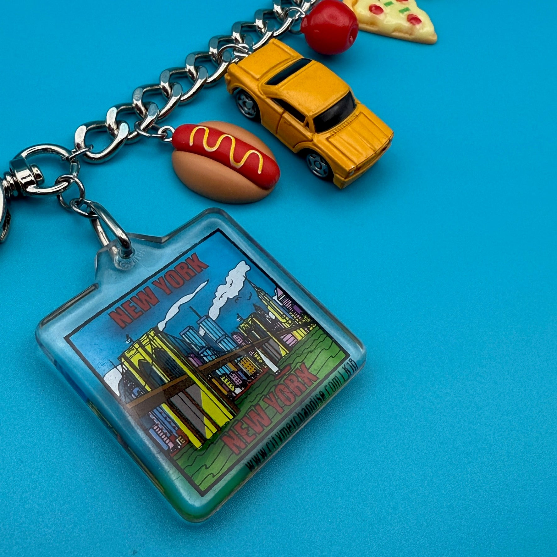'I Heart NYC'   Chain - vintage bag charm chains silver nostalgia vintage y2k vintage keychain vintage charms for bag nostalgia vintage keychains y2k collectible - Bag Crap