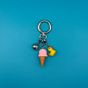 Mini Ice Cream Disco Trinket   Pack - vintage bag charm packs nostalgia vintage y2k vintage keychain vintage charms for bag nostalgia vintage keychains y2k collectible - Bag Crap