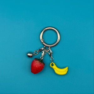 Banana Strawberry Mini Trinket   Pack - vintage bag charm packs nostalgia vintage y2k vintage keychain vintage charms for bag nostalgia vintage keychains y2k collectible - Bag Crap
