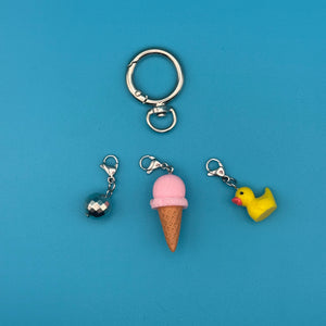 Mini Ice Cream Disco Trinket   Pack - vintage bag charm packs nostalgia vintage y2k vintage keychain vintage charms for bag nostalgia vintage keychains y2k collectible - Bag Crap