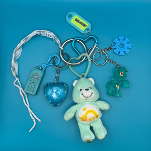 Blue Care Bear Plush   Pack -  vintage keychain vintage charms for bag nostalgia vintage keychains y2k collectible - Bag Crap