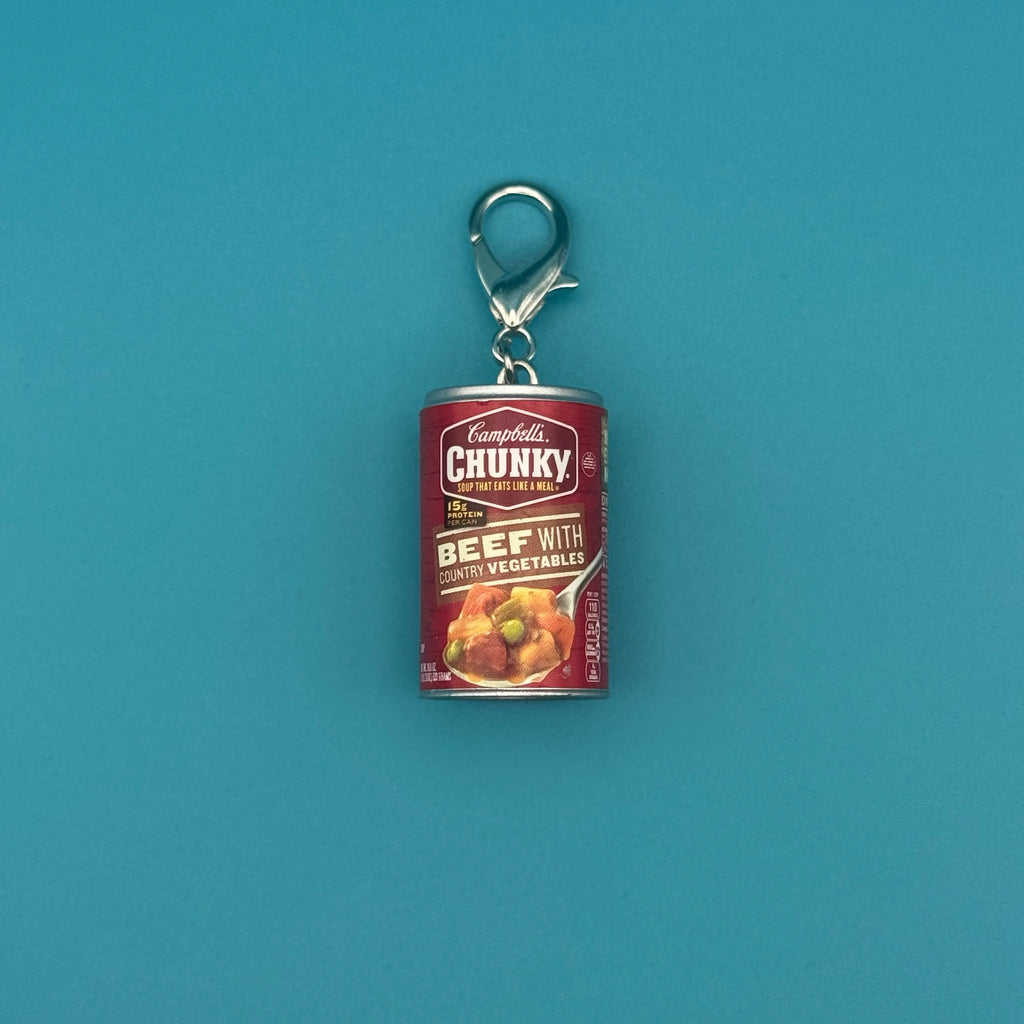 Mini Campbell's Chunky Beef Soup Bag Charm