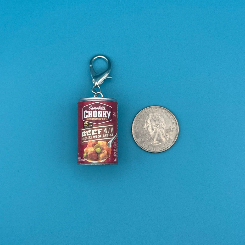 Mini Campbell's Chunky Beef Soup Bag Charm