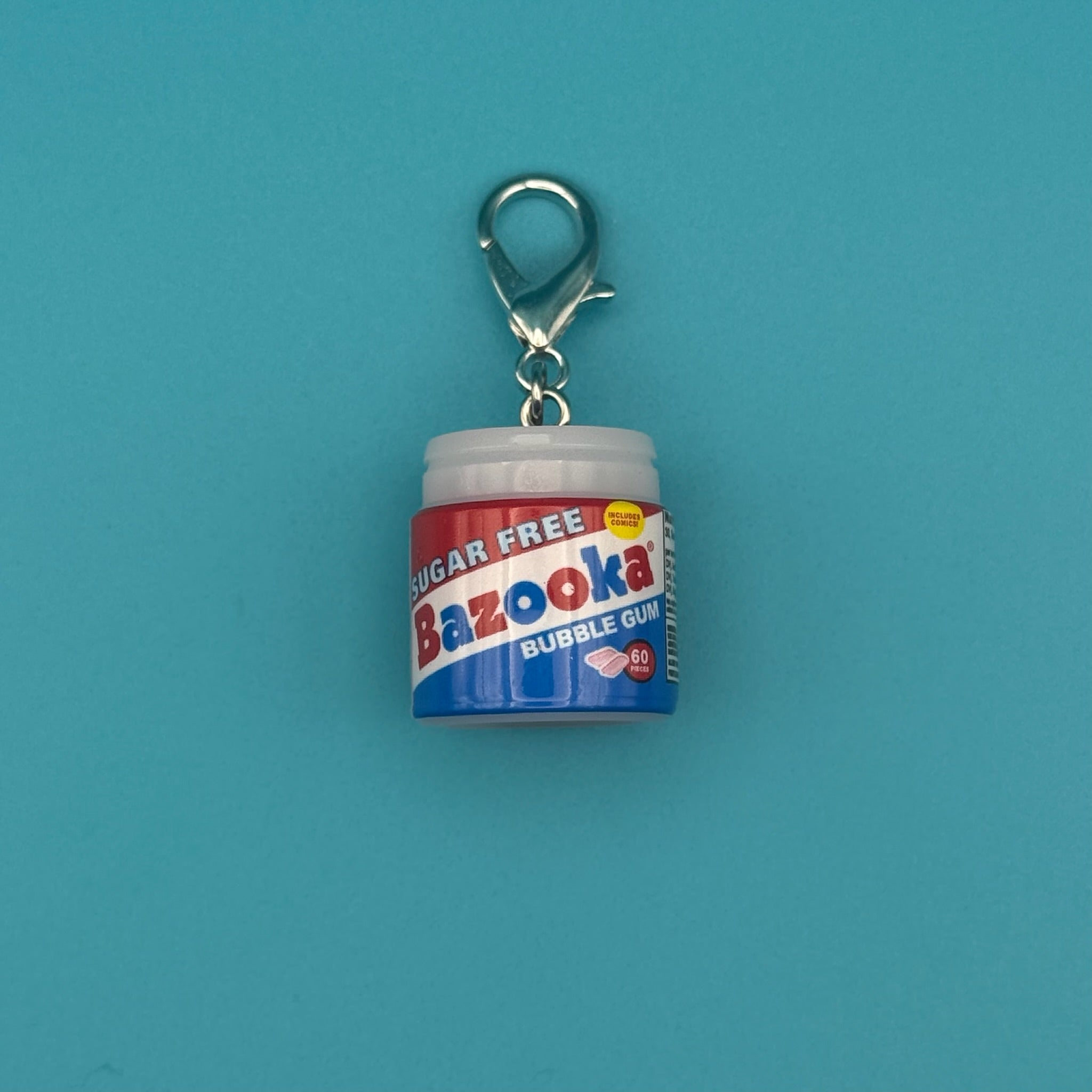 Mini Sugar Free Bazooka Bubble Gum -  vintage keychain vintage charms for bag nostalgia vintage keychains y2k collectible - Bag Crap
