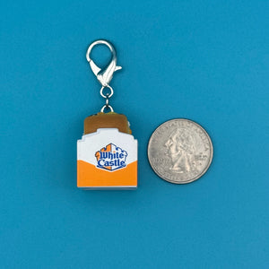 Mini White Castle Slider -  vintage keychain vintage charms for bag nostalgia vintage keychains y2k collectible - Bag Crap