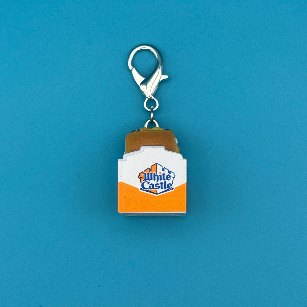 Mini White Castle Slider Bag Charm