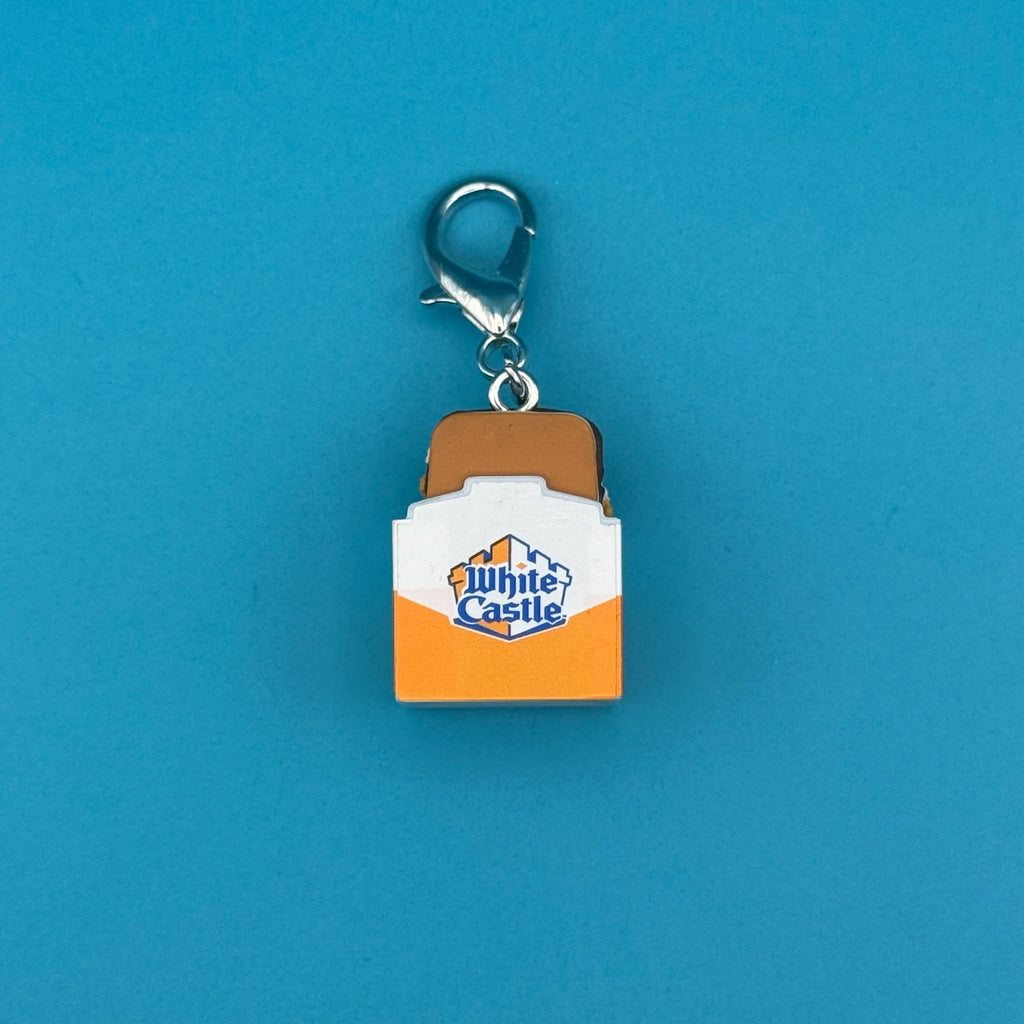 Mini White Castle Slider Bag Charm