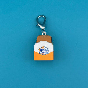 Mini White Castle Slider -  vintage keychain vintage charms for bag nostalgia vintage keychains y2k collectible - Bag Crap