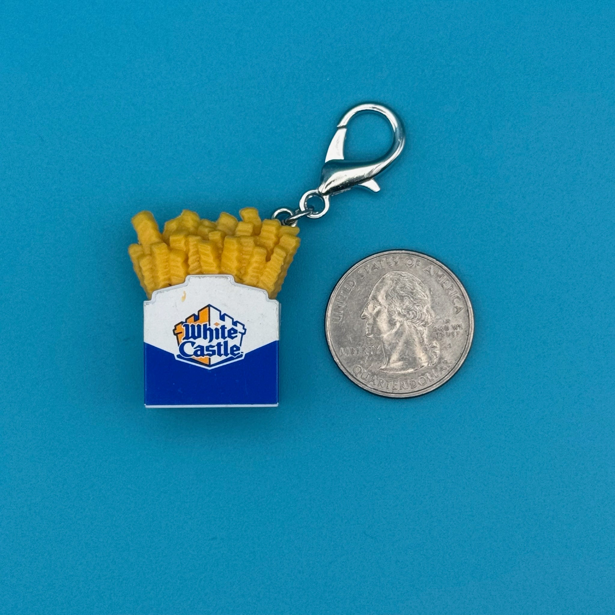 Mini White Castle French Fries -  vintage keychain vintage charms for bag nostalgia vintage keychains y2k collectible - Bag Crap