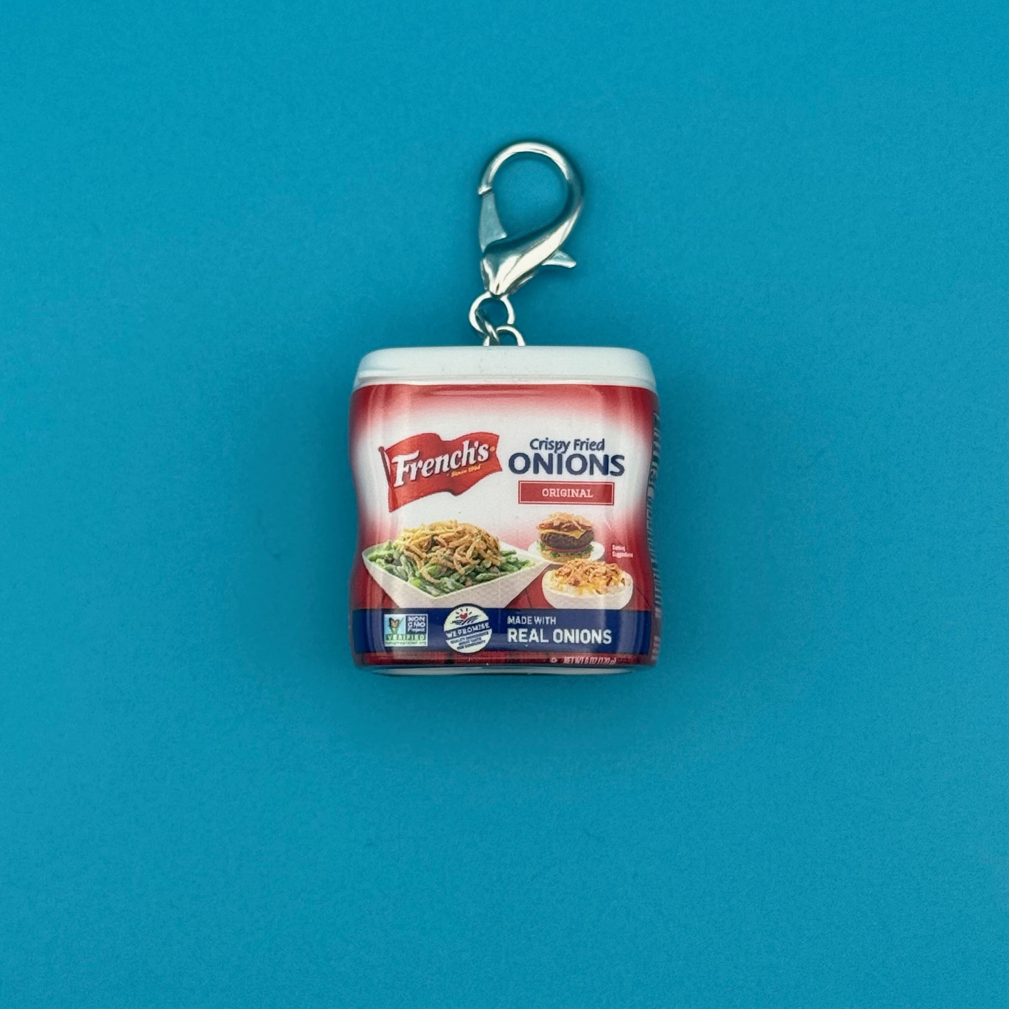 Mini French's Original Crispy Fried Onions -  vintage keychain vintage charms for bag nostalgia vintage keychains y2k collectible - Bag Crap