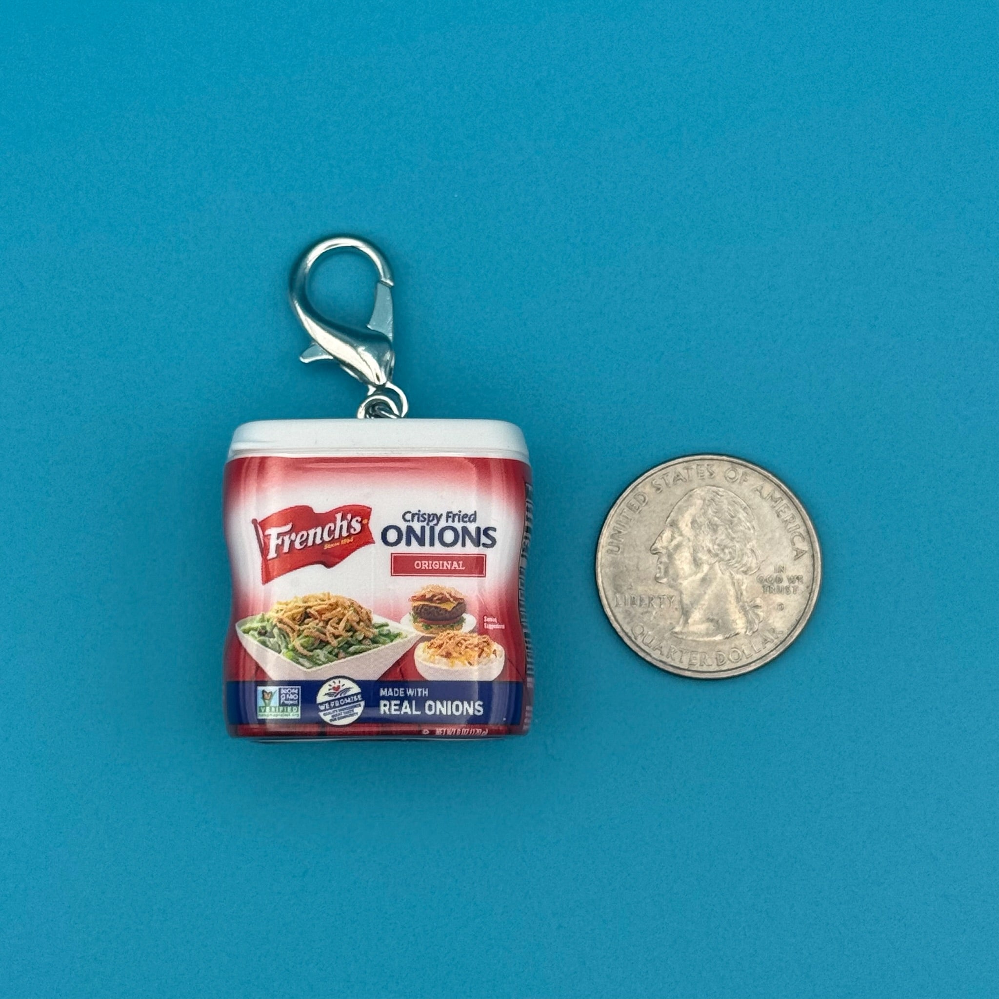 Mini French's Original Crispy Fried Onions -  vintage keychain vintage charms for bag nostalgia vintage keychains y2k collectible - Bag Crap