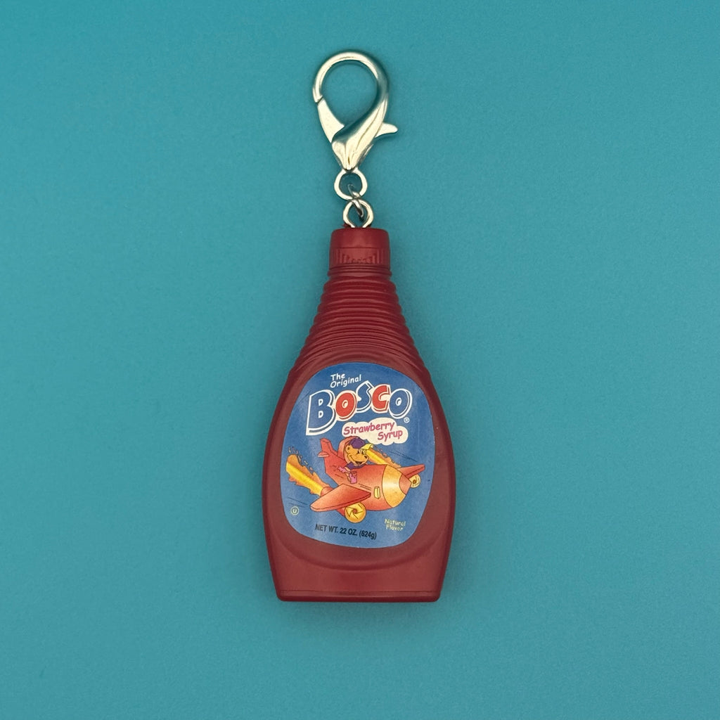 Mini The Original Bosco Strawberry Syrup Bag Charm