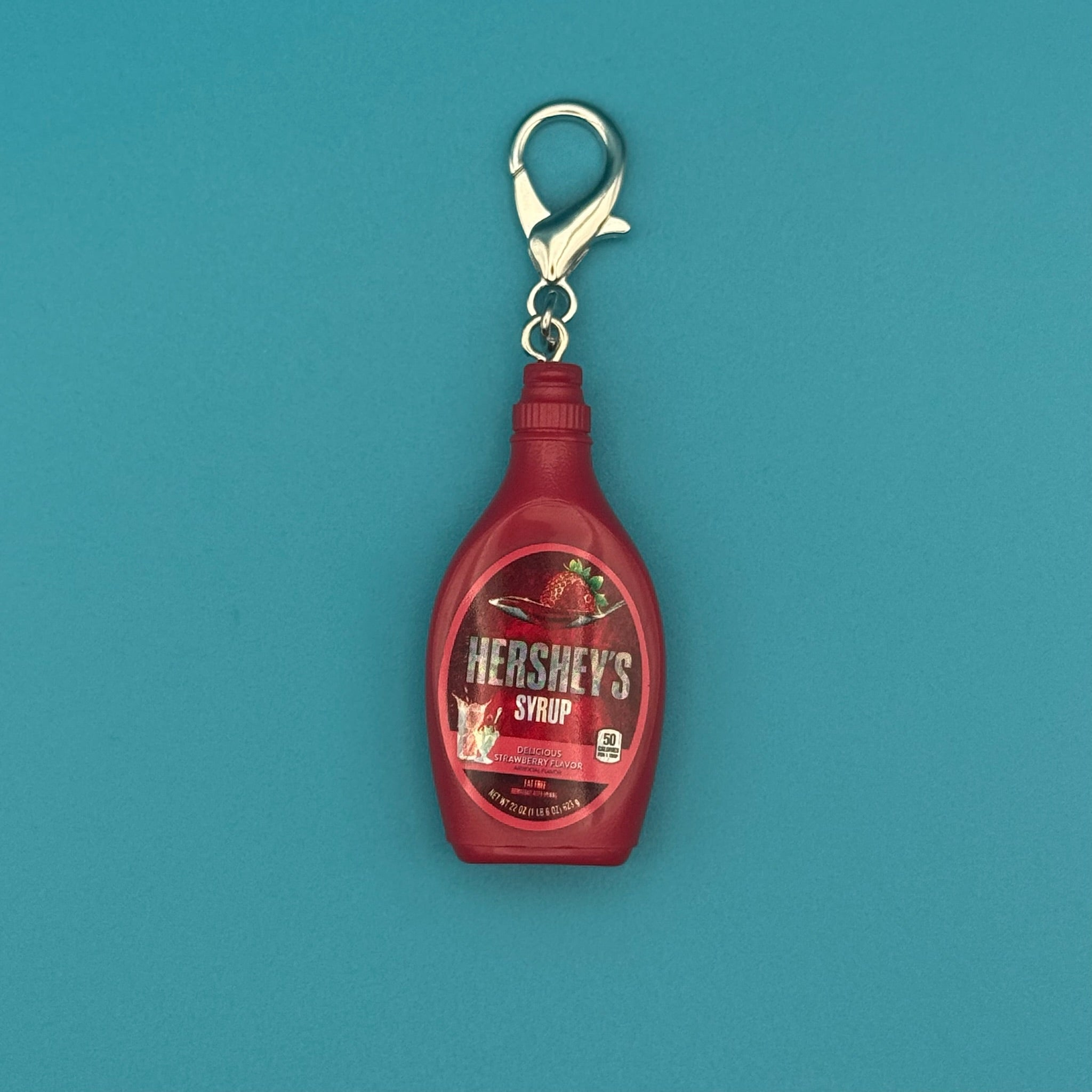RARE Mini Holographic Hershey's Strawberry Syrup -  vintage keychain vintage charms for bag nostalgia vintage keychains y2k collectible - Bag Crap