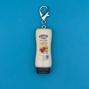 Mini Hawaiian Tropic SPF 30 Lotion Sunscreen -  vintage keychain vintage charms for bag nostalgia vintage keychains y2k collectible - Bag Crap