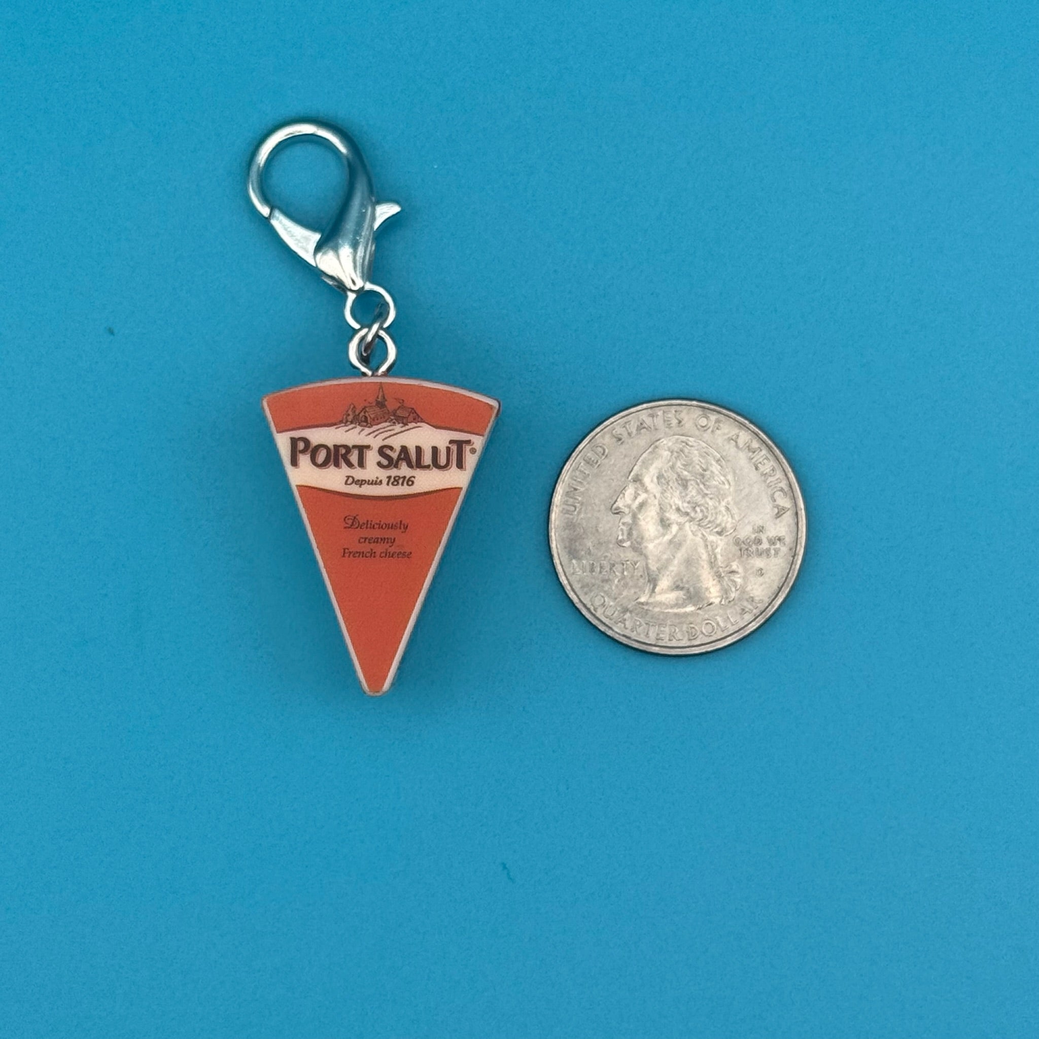 Mini Port Salut Creamy French Cheese -  vintage keychain vintage charms for bag nostalgia vintage keychains y2k collectible - Bag Crap
