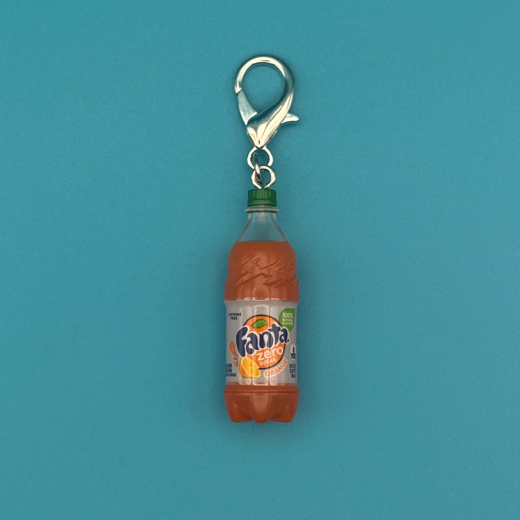 Mini Fanta Orange Soda Bottle -  vintage keychain vintage charms for bag nostalgia vintage keychains y2k collectible - Bag Crap