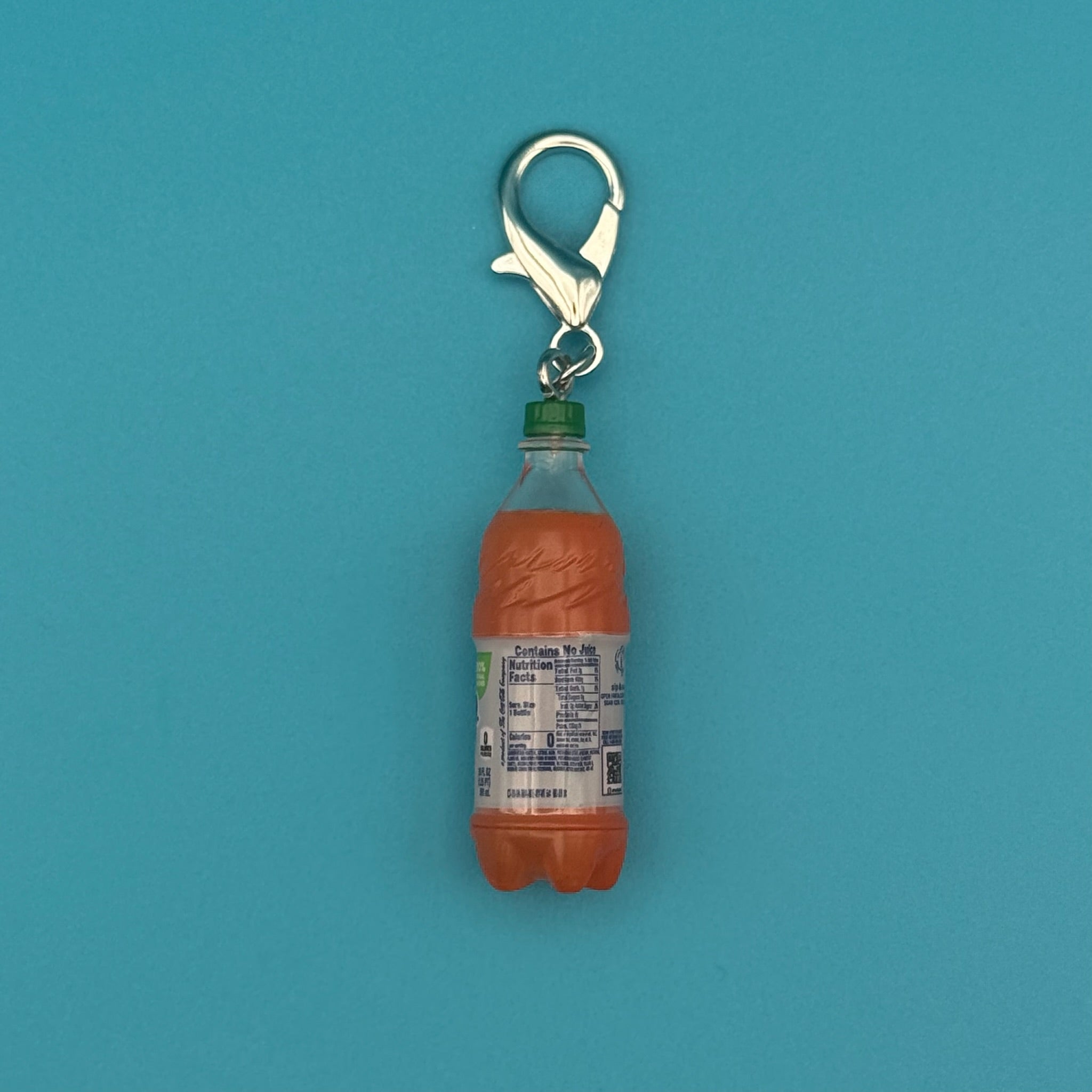 Mini Fanta Orange Soda Bottle -  vintage keychain vintage charms for bag nostalgia vintage keychains y2k collectible - Bag Crap
