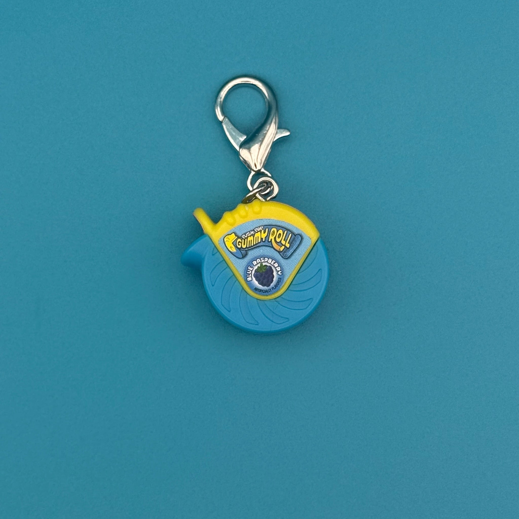 Mini Blue Raspberry Gummy Roll Candy -  vintage keychain vintage charms for bag nostalgia vintage keychains y2k collectible - Bag Crap