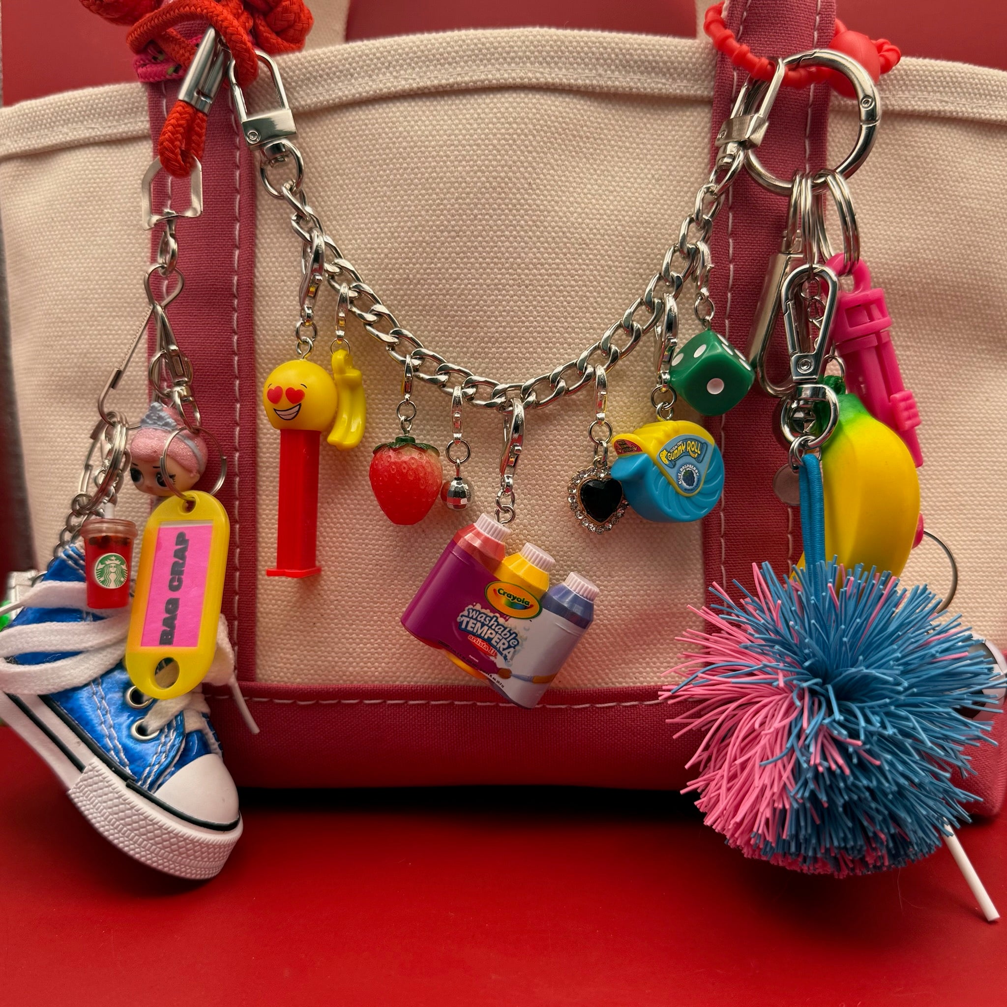 Mini Crayola Craft Paint -  vintage keychain vintage charms for bag nostalgia vintage keychains y2k collectible - Bag Crap