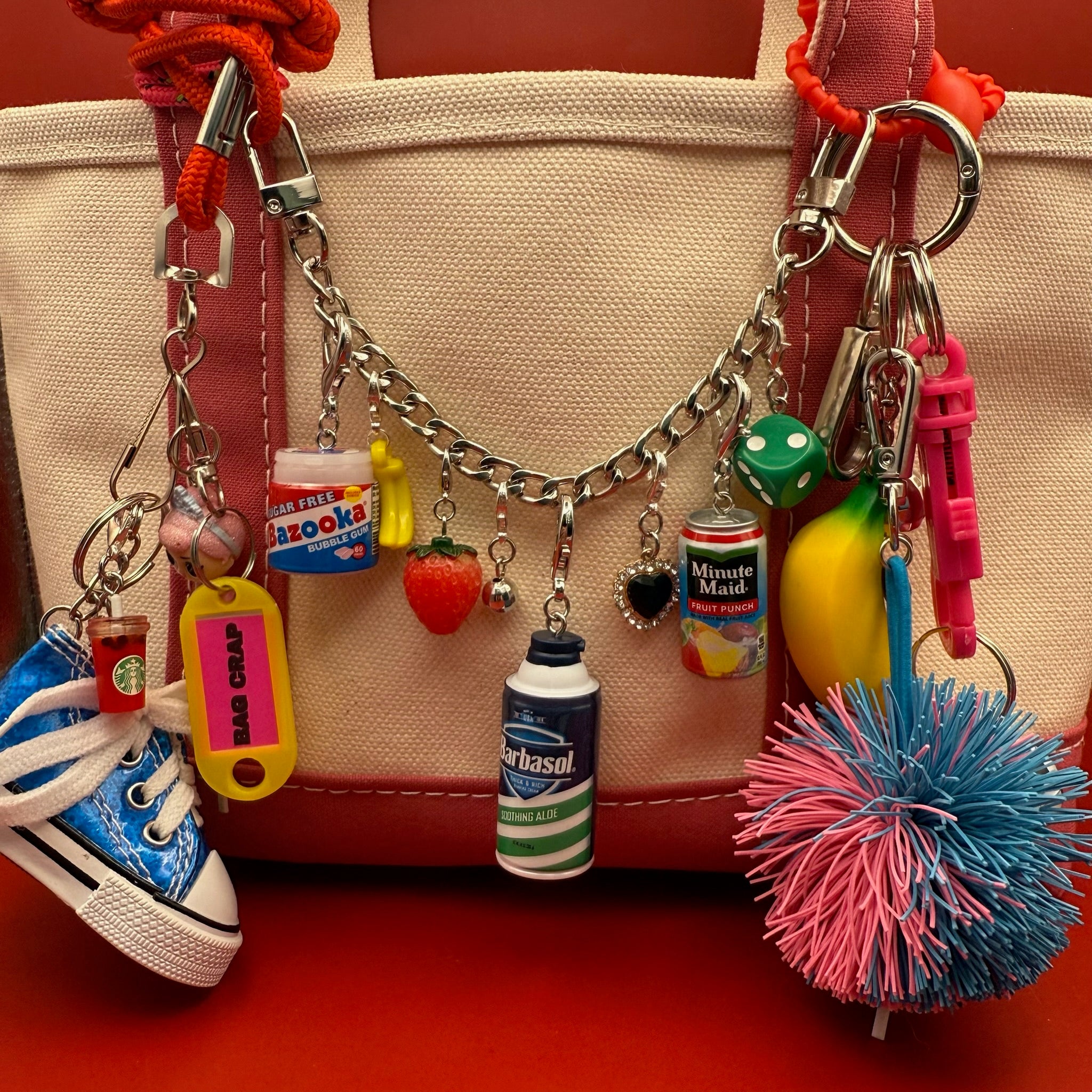 Mini Sugar Free Bazooka Bubble Gum -  vintage keychain vintage charms for bag nostalgia vintage keychains y2k collectible - Bag Crap