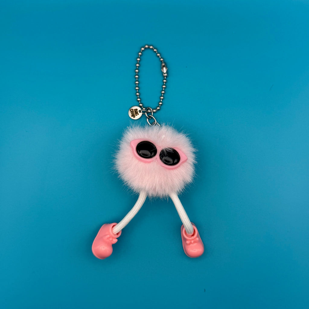 Light Pink Pom Pom Walking Weirdo Bag Charm